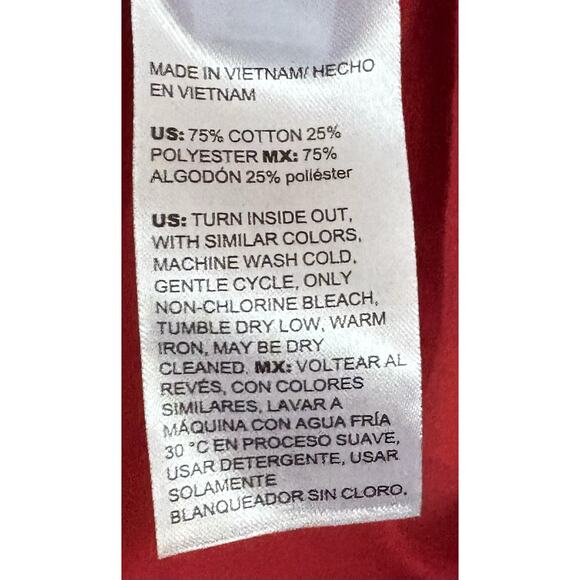 Chico’s Red Knit Top with Terry Cloth Stars Short Sleeve Size 3 (XL) - Picture 3 of 3